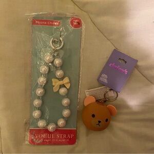 Lot of 2 Kawaii Phone Charm Bag Charm Keychain Coquette Accessories